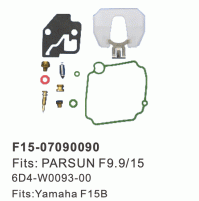 Outboard Marine Carburetor Tune-Up Kits for Parsun F9.9/15 -YAMAHA F15B - 4 Stroke - 6D4-W0093-00 - F15-07090090 - Parsun